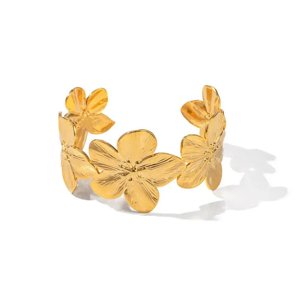 Floral Gold Bangle