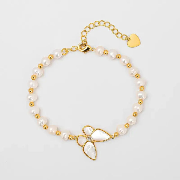 Butterfly Pearl Bracelet