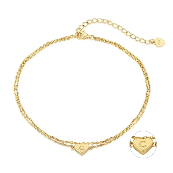 Heart Letter Anklet