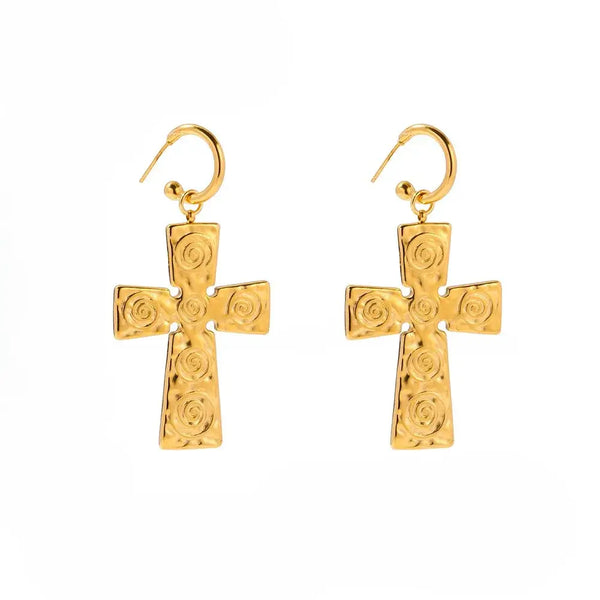 Royal Cross Earring