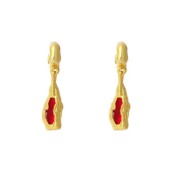 Ruby Lava Earrings